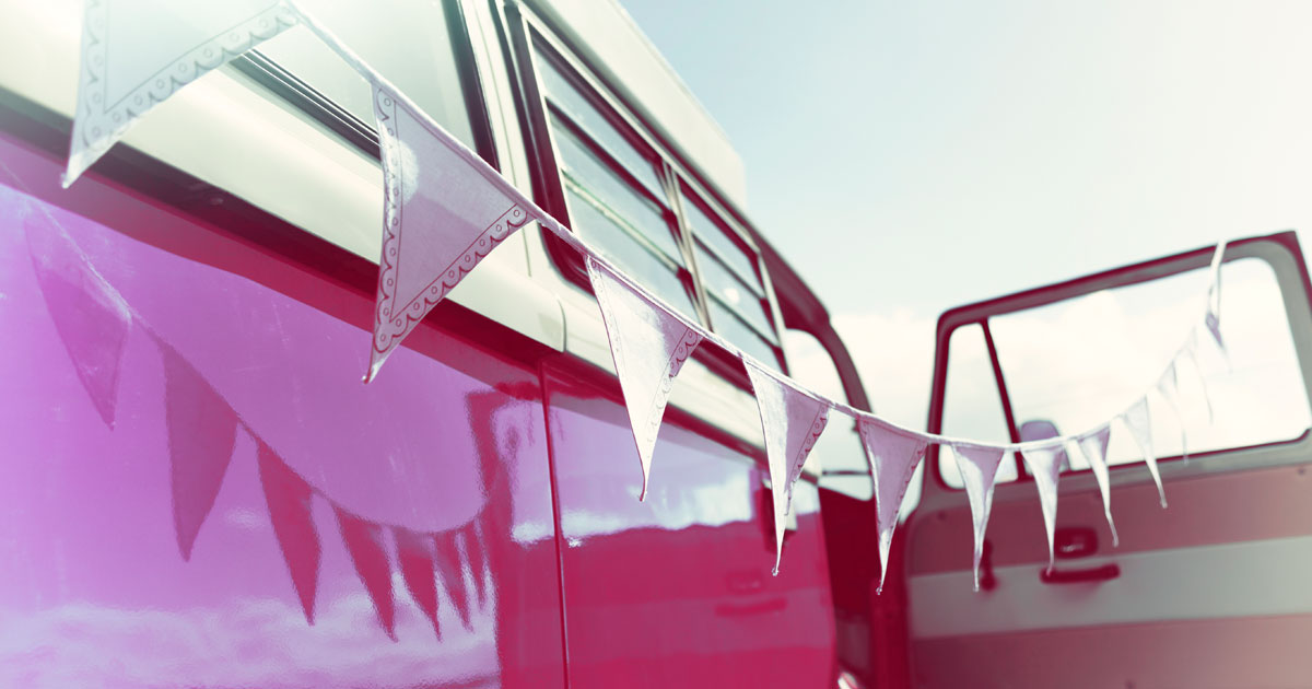 Picture of a Wedding Camper Van