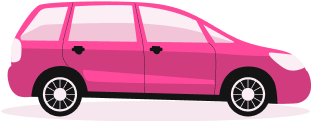 Illustration of a mid size car