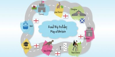 road trip holiday map 