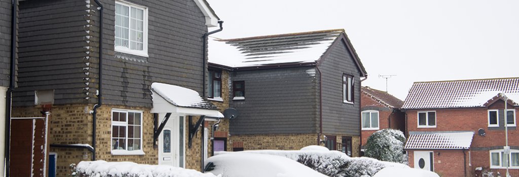 house in the snow